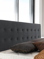 Velours Boxspringbett Dunkelgrau MILANO
