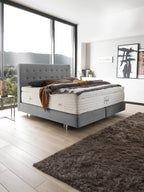 Velours Boxspringbett Grau MILANO