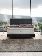 Velours Boxspringbett Schwarz MILANO