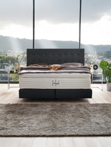 Velours Boxspringbett Schwarz MILANO