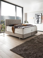 Velours Boxspringbett Taupe MILANO