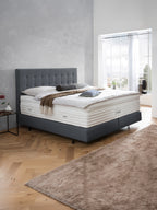 Webstoff Boxspringbett Anthrazit MILANO