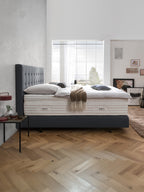 Webstoff Boxspringbett Anthrazit MILANO