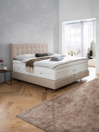 Webstoff Boxspringbett Beige MILANO