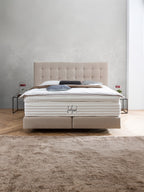Webstoff Boxspringbett Beige MILANO