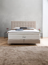 Webstoff Boxspringbett Beige MILANO