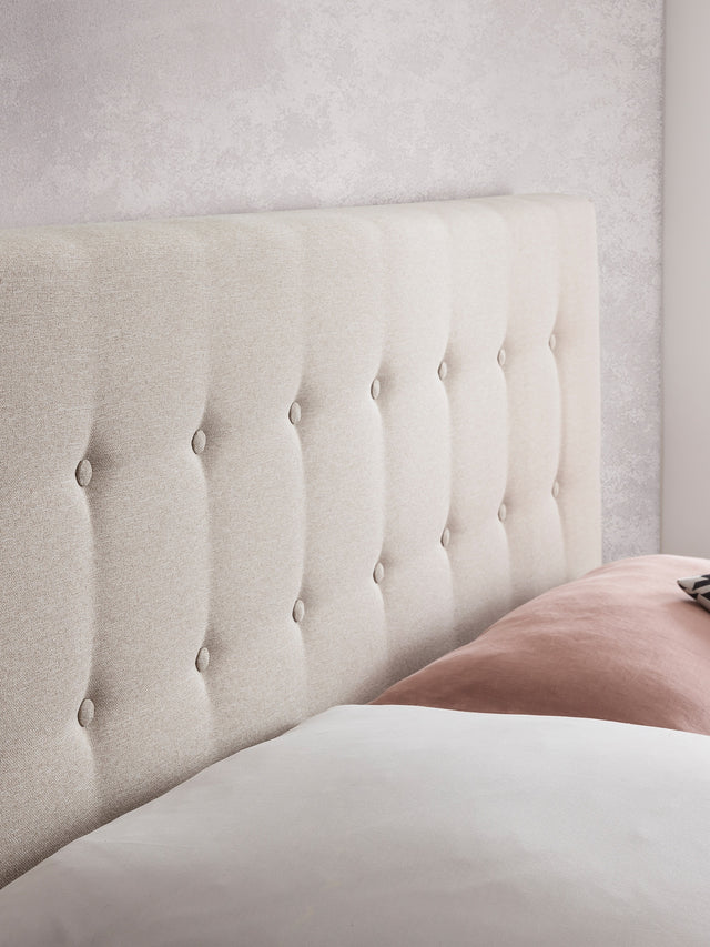 Webstoff Boxspringbett Beige MILANO