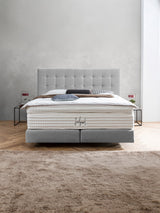 Webstoff Boxspringbett Hellgrau MILANO
