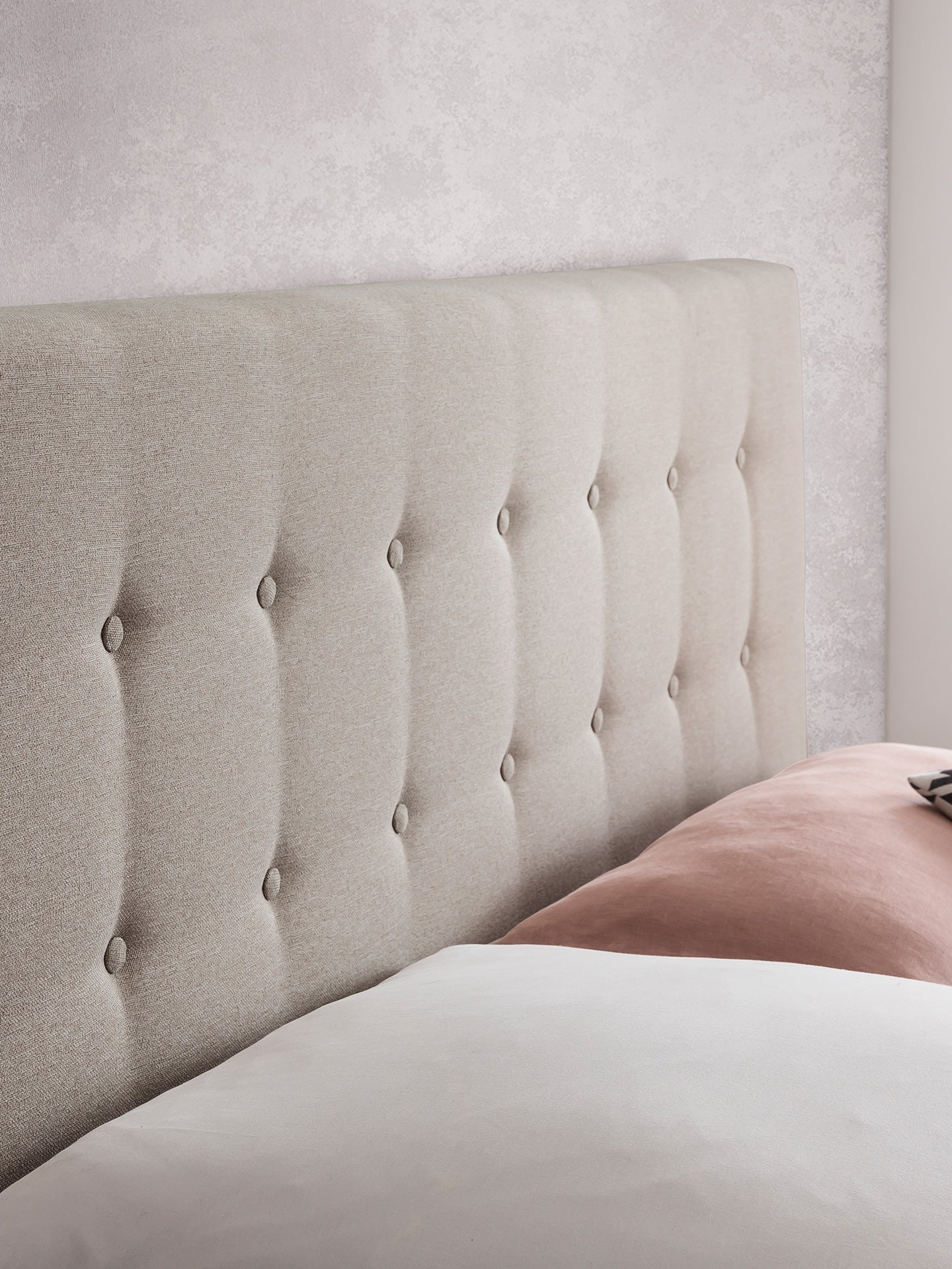 Webstoff Boxspringbett Nougat MILANO