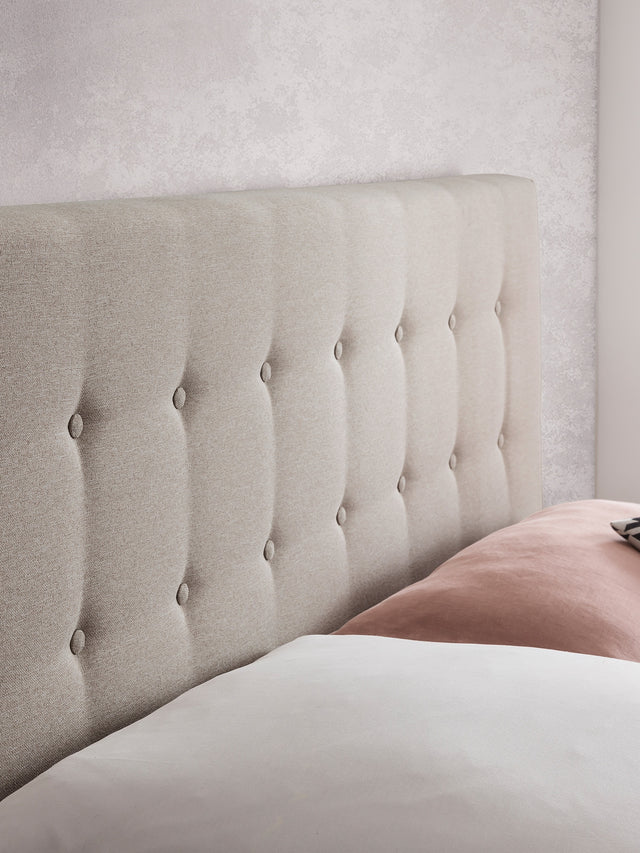 Webstoff Boxspringbett Nougat MILANO