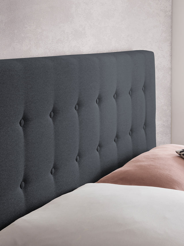 Webstoff Boxspringbett Schwarz MILANO