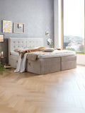 Samt Boxspringbett mit Stauraum Beige MILANO