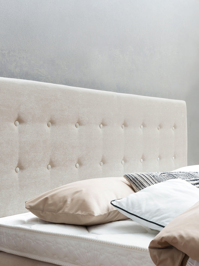Samt Boxspringbett mit Stauraum Beige MILANO