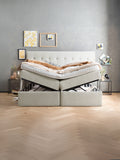 Samt Boxspringbett mit Stauraum Creme MILANO