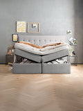 Samt Boxspringbett mit Stauraum Grau MILANO