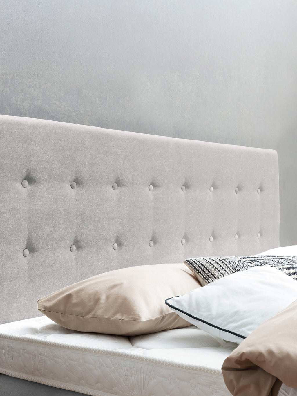 Samt Boxspringbett mit Stauraum Grau MILANO