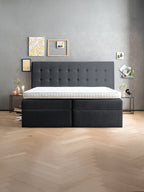 Samt Boxspringbett mit Stauraum Schwarz MILANO