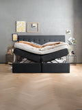 Samt Boxspringbett mit Stauraum Schwarz MILANO