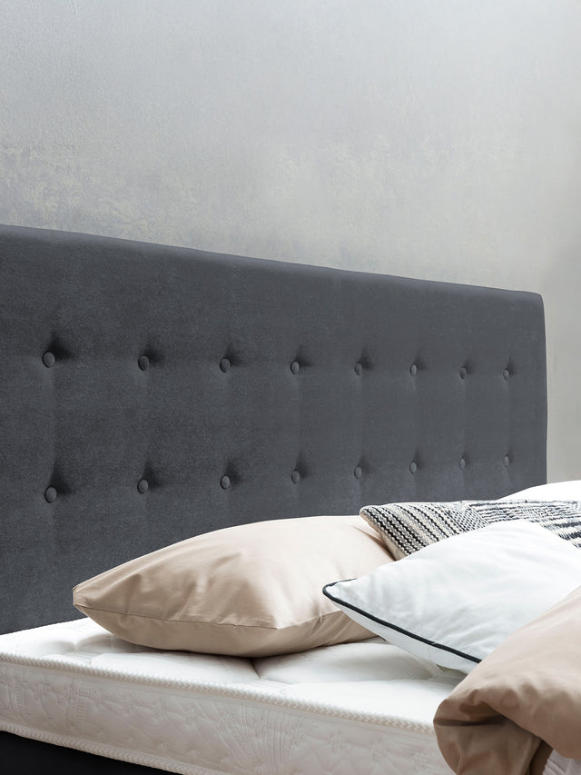 Samt Boxspringbett mit Stauraum Schwarz MILANO