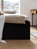 Samt Boxspringbett mit Stauraum Schwarz MILANO