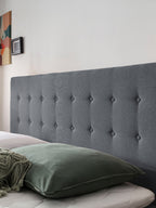 Webstoff Boxspringbett mit Stauraum Anthrazit MILANO