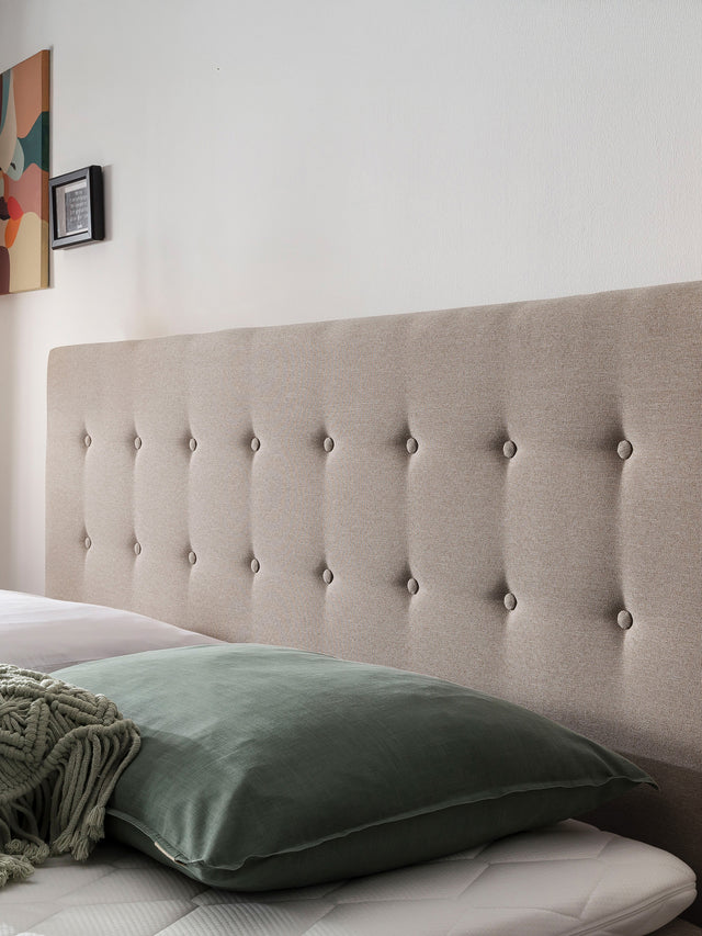 Webstoff Boxspringbett mit Stauraum Nougat MILANO
