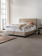 Samt Boxspringbett Beige PARIS