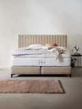 Samt Boxspringbett Beige PARIS