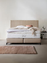 Samt Boxspringbett Beige PARIS