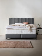 Samt Boxspringbett Dunkelgrau PARIS