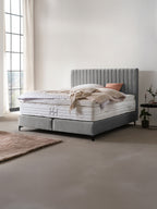 Samt Boxspringbett Grau PARIS