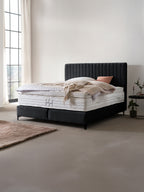 Samt Boxspringbett Schwarz PARIS