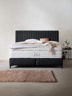 Samt Boxspringbett Schwarz PARIS