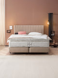 Velours Boxspringbett Creme PARIS