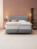 Velours Boxspringbett Grau PARIS