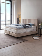 Webstoff Boxspringbett Beige PARIS