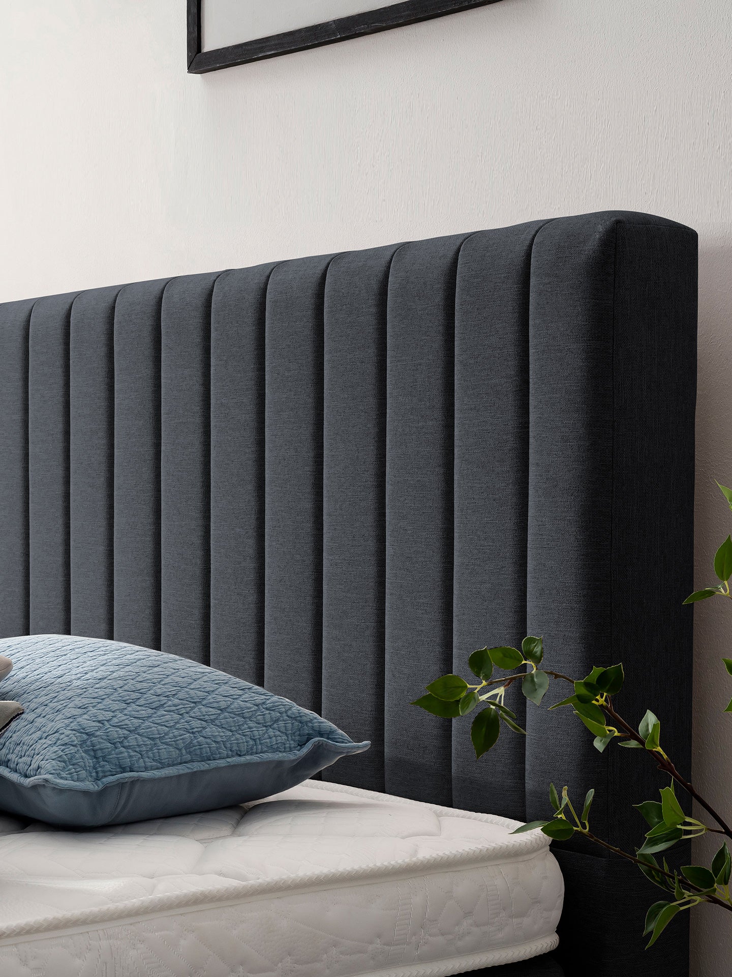 Webstoff Boxspringbett mit Stauraum Schwarz PARIS