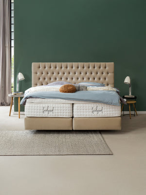 Samt Boxspringbett Beige VEGAS