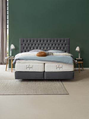 Samt Boxspringbett Dunkelgrau VEGAS
