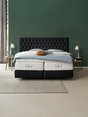 Samt Boxspringbett Schwarz VEGAS