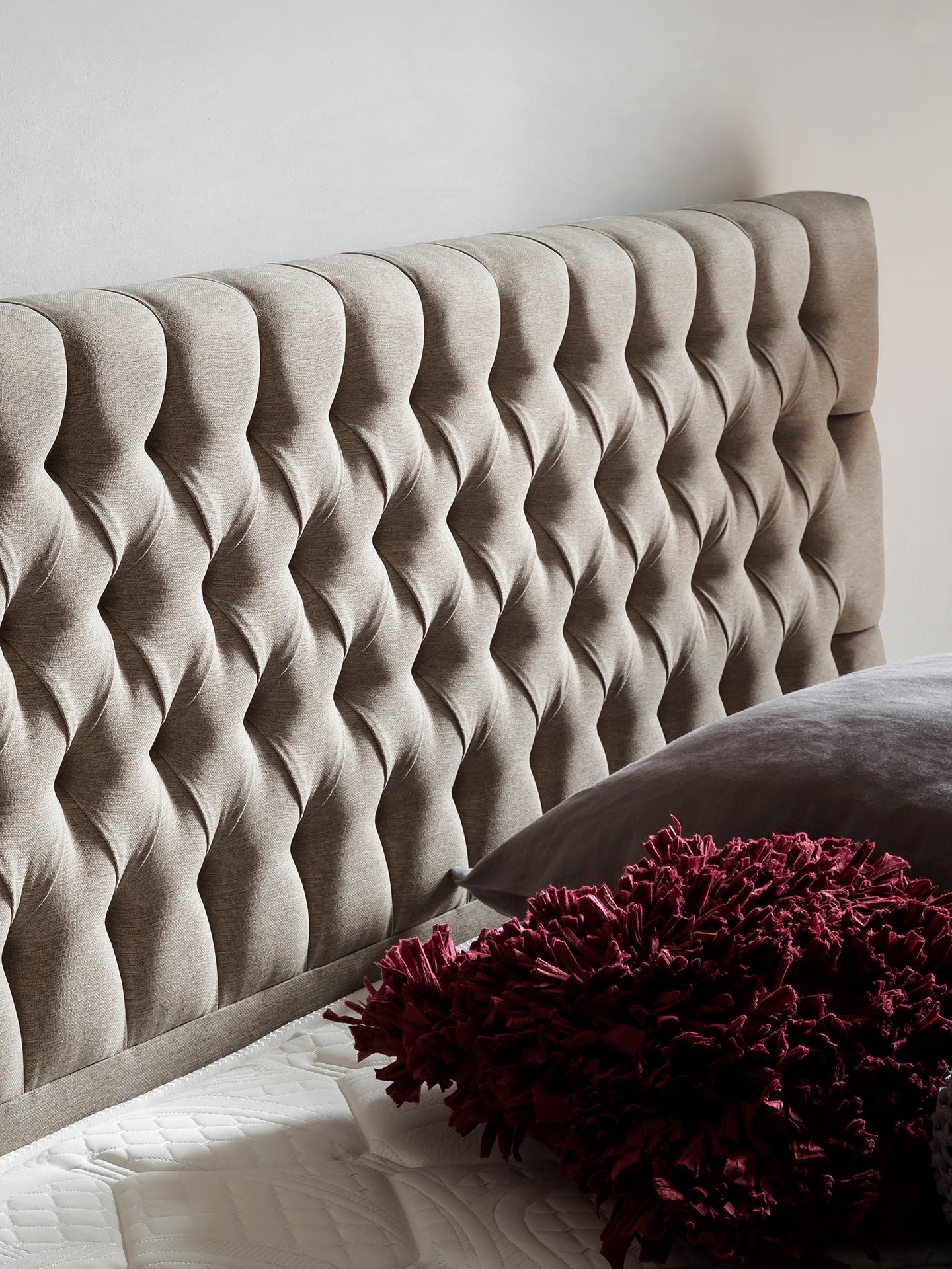 Webstoff Boxspringbett Nougat VEGAS