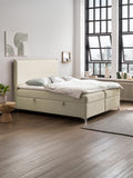 Velours Boxspringbett mit Stauraum Creme LONDON