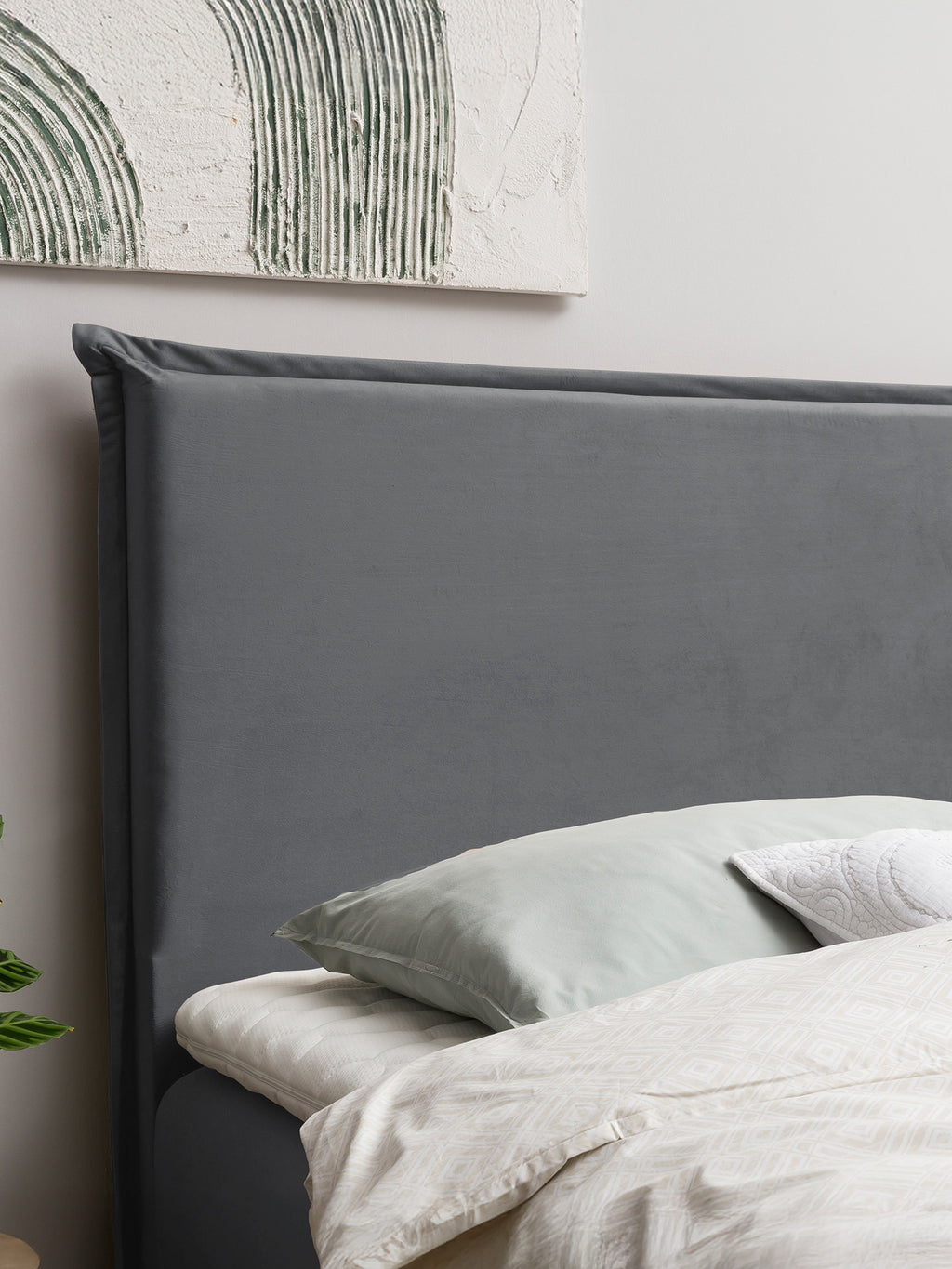 Velours Boxspringbett mit Stauraum Dunkelgrau LONDON