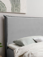 Velours Boxspringbett mit Stauraum Grau LONDON