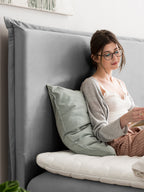 Velours Boxspringbett mit Stauraum Grau LONDON