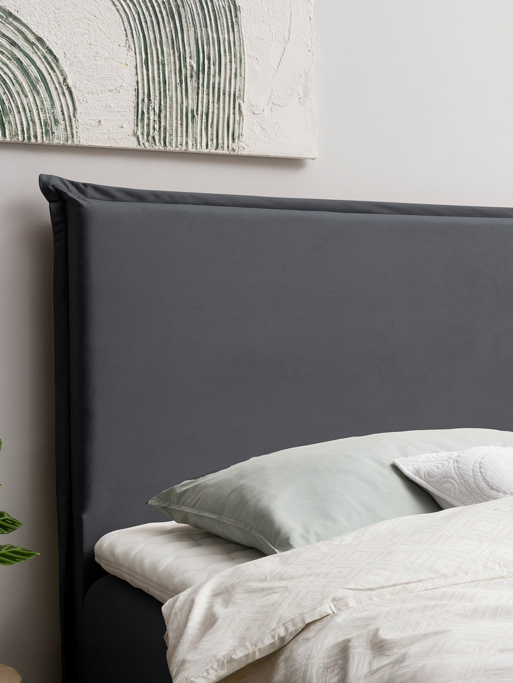 Velours Boxspringbett mit Stauraum Schwarz LONDON