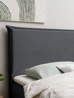 Velours Boxspringbett mit Stauraum Schwarz LONDON