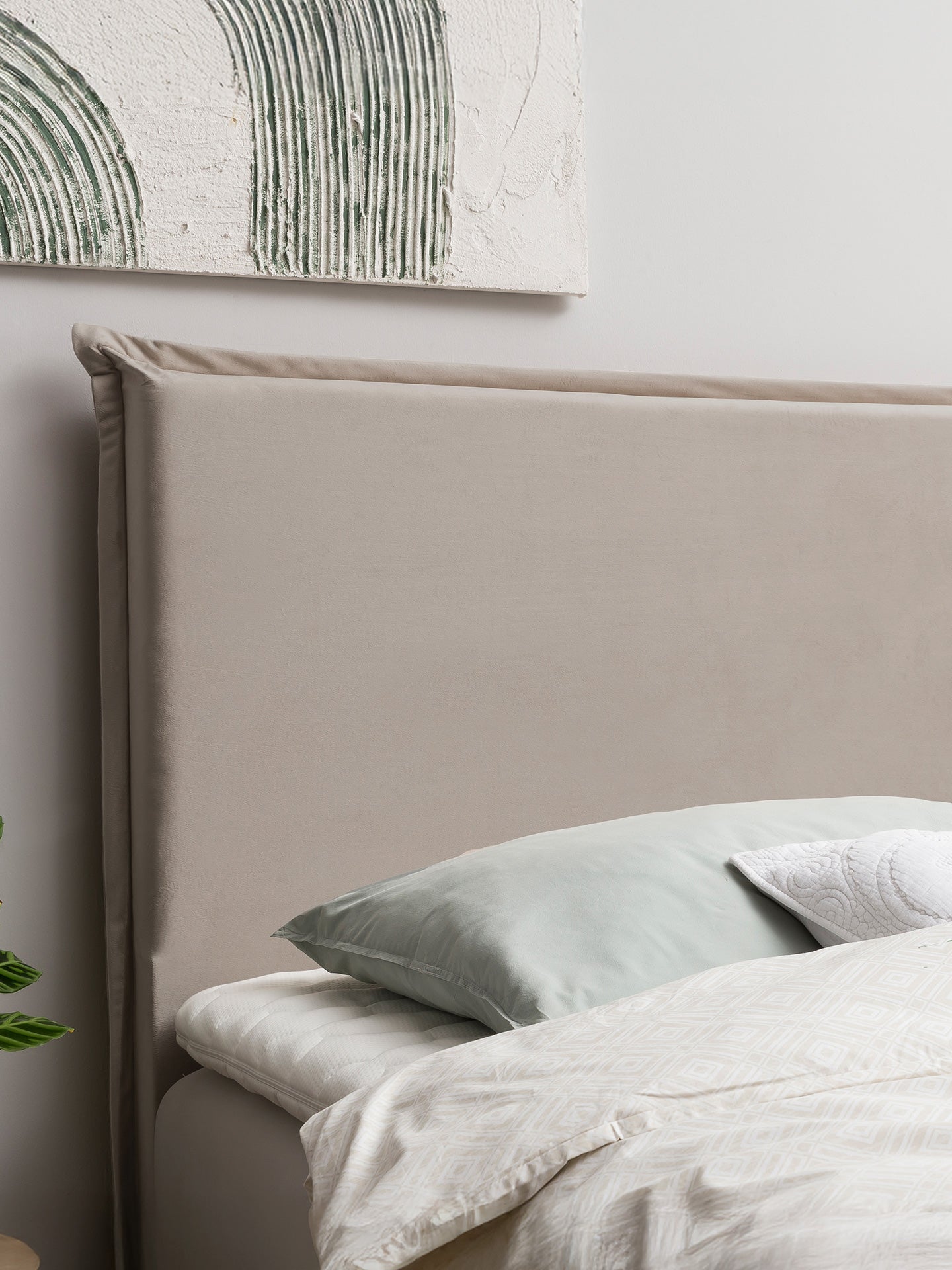 Velours Boxspringbett mit Stauraum Taupe LONDON