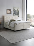 Velours Boxspringbett mit Stauraum Creme MILANO