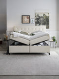 Velours Boxspringbett mit Stauraum Creme MILANO